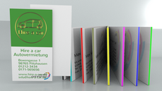 Multiloft-Flyer DIN A7 hoch (7,4 cm x 10,5 cm) mit einseitiger Heißfolienprägung Gold, 4/0 farbig (einseitiger Druck)